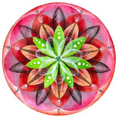 Mandala Flor Plateada de Guadalupe Brizuela Cabal